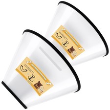 Soft Dog Cone Collar 2 PCS for Right Size Flexible Plastic Cone for Dogs Afte...