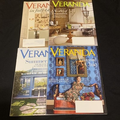 Veranda Magazine Lot 4 Issues 2016-2018 Natural Decor Summer Wanderlust New