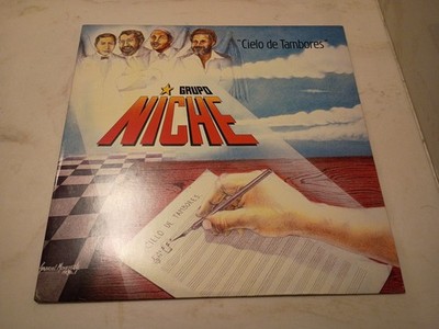 GRUPO NICHE CIELO DE TAMBORES LP 1990 CBS UNA AVENTURA SIN SENTIMIENTOS SALSA