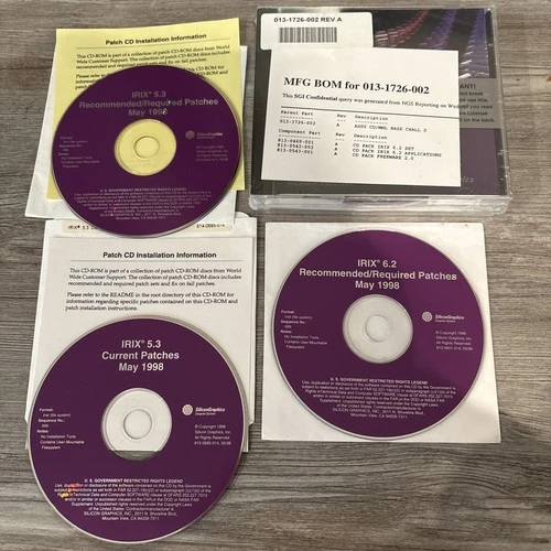 Silicon Graphics IRIX Software Library Patches Operating System 1998 Vintage 