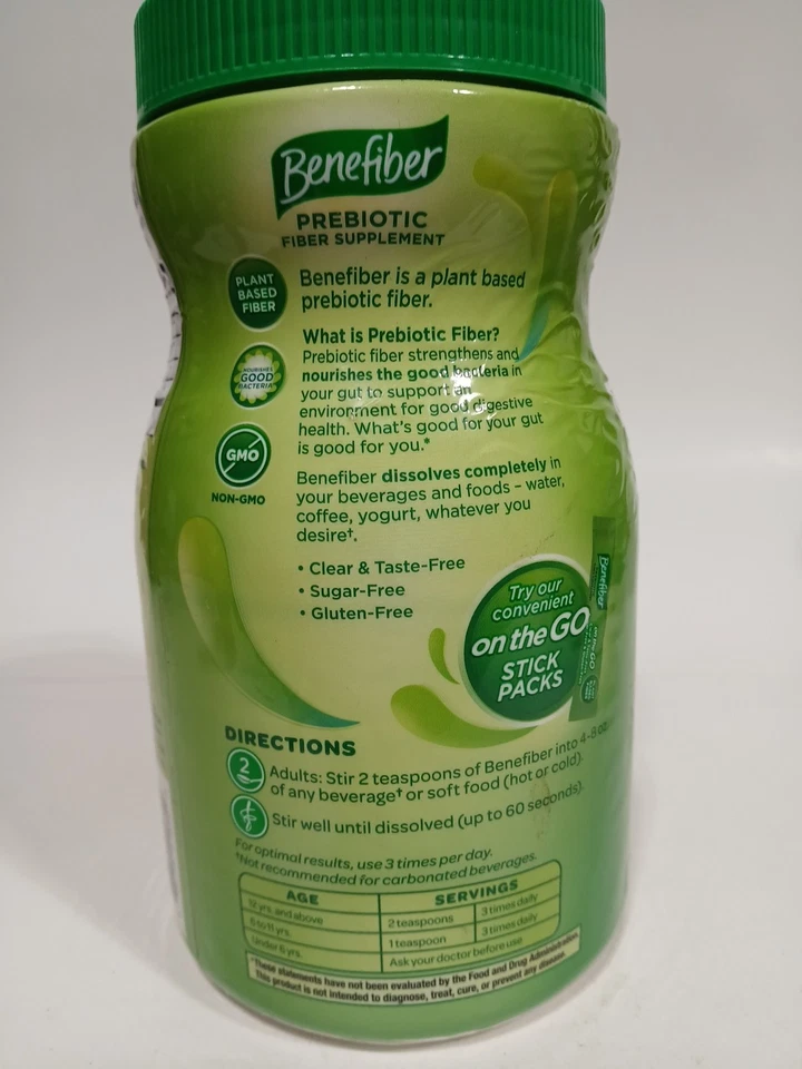 Suplemento de fibra prebiótica Benefiber, 125 porciones, 17,6 oz, BB05/27 Foto 3 de 4