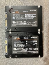 (LOT of 2) Samsung 860 EVO 500GB 2.5" 7mm SSD Excellent Health