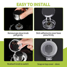 6PCS Gas Stove Knob Covers for Child Safety - Heat-Resistant Baby Proof Stove...
