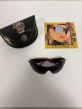 Ed Hardy VTG Tattoo Purple Eyewear Women's Sunglasses Case Skull EHS-001