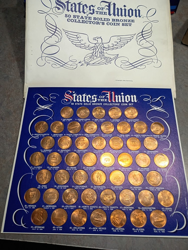 50pc USA State bronze coin set 1969 Shell oil company  advertising  promotional