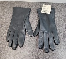 Women's Fownes Thinsulate Leather/Cashmere Grey Gloves Size 8