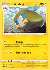 Charjabug 065/192 Uncommon Rebel Clash Pokemon Near Mint