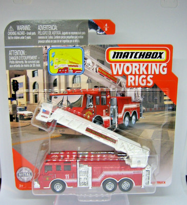 2019 Matchbox Working Rigs Pirce Velocity Aerial Platform Fire Truck