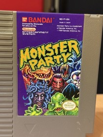 Monster Party: Nintendo Entertainment System NES 1989 Authentic Cartridge