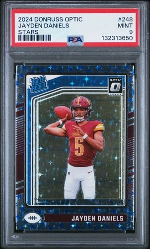 2024 Panini Donruss Optic Jayden Daniels Stars Prizm Rated Rookie #248 PSA 9