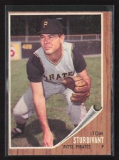 1962 Topps #179a Tom Sturdivant - VG/EX