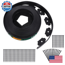 ANLEOLIFE 2" No-Dig Landscape Edging Kit Black Plastic Lawn Border 40ft