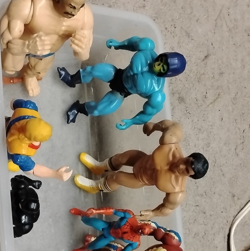Mixed Lot Spider-Man & Batman Action Figures, Plastic, Without Packaging