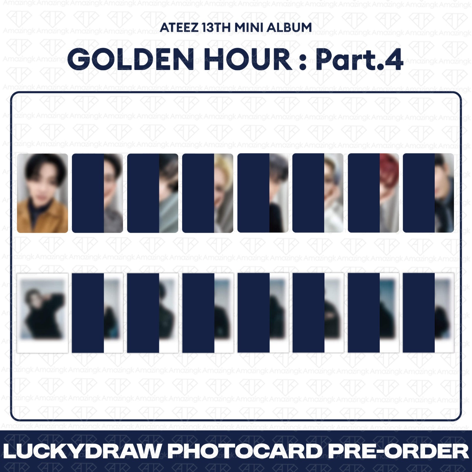 [PreSale] ATEEZ 13th Mini Golden Hour Part4 Soundwave POP-UP LuckyDraw Photocard