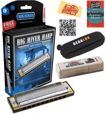 Hohner Big River Harmonica - Key of A w/ Instructional Manual