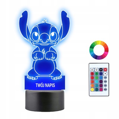 Personalisierte 3D LED Nachtlampe Lilo & Stitch