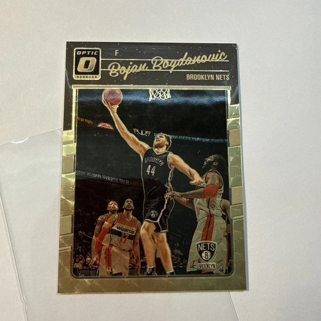 2016/17 Panini Donruss Optic Bojan Bogdanovic #1/1 Gold Vinyl Prizm #82 Nets