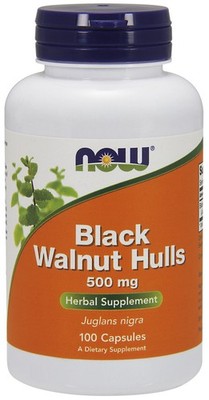 NOW Foods Black Walnut Hulls, 500mg - 100 caps (179,00 EUR/kg)