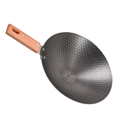 Traditionelle Eisen-Wok-Bratpfanne, Haushaltsküchengeschirr, kleiner Wok für - Bild 1 von 4