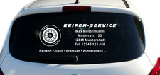 Aufkleber Reifen-Service Werkstatt Werbung Autobeschriftung Heckscheibe 70 cm