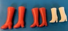 Vintage 1970's Barbie Clone Go-Go Boots Shoes - Unmarked - Lot of 3 Pair