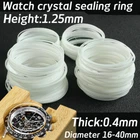 0.4mm Waterproof Gasket Ring Front Watch Case Watch Sealing Ring 16-40mm 1.25mm