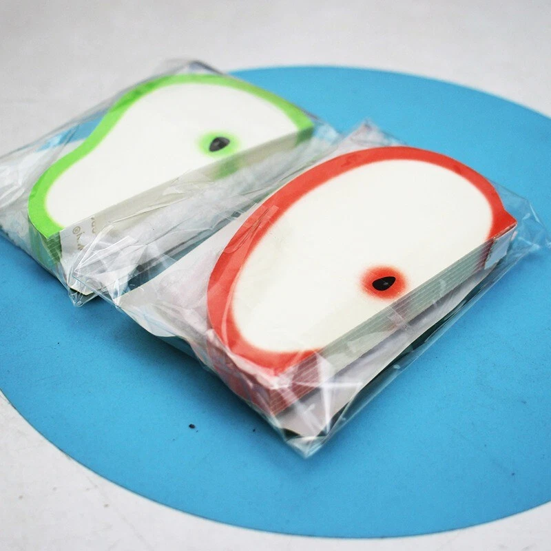 1 Set 2PCS Frucht Memo Pad Apfel Birne Form Notiz Papier Schule Liefert DIY Süß - Bild 4 von 4