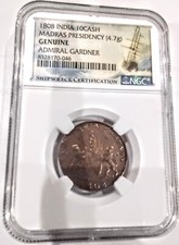 1808 India 10 Cash Coin – Admiral Gardner Shipwreck – NGC Certified/ Nice Detail