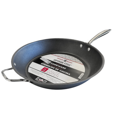 Nordic Ware 14'' Superior Steel Sauté Pan Nonstick Heavy-Duty NSF Certified USA