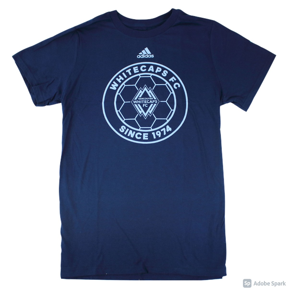 【新品】Vancouver Whitecaps FC adidas NEW Vancouver Whitecaps FC Adidas Soccer Ball Graphic Logo Men's T