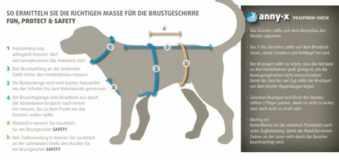 anny-x Brustgeschirr FUN / PROTECT  versch. Größen viele Farben Mantrailing - Bild 3 von 3