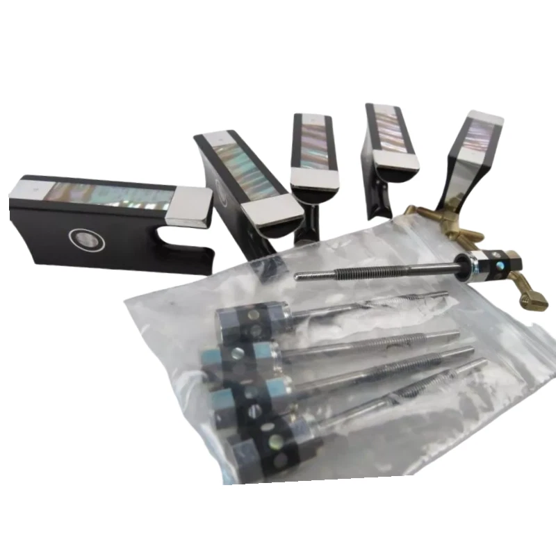 Best 5pcs ebony Violin bow frogs with silver mount,musical instrument part - Image 2 of 2