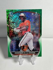 2023 Bowman Chrome Prospects Green Shimmer Anderson De Los Santos #'d /99