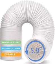 Air Conditioner Hose, Portable Exhaust Vent Hose with 5.9 Inch （6‘’） Diameter