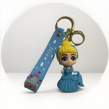 Disney Princess Cinderella 3D Keychain Figure Backpack Clip Keyring Pendant