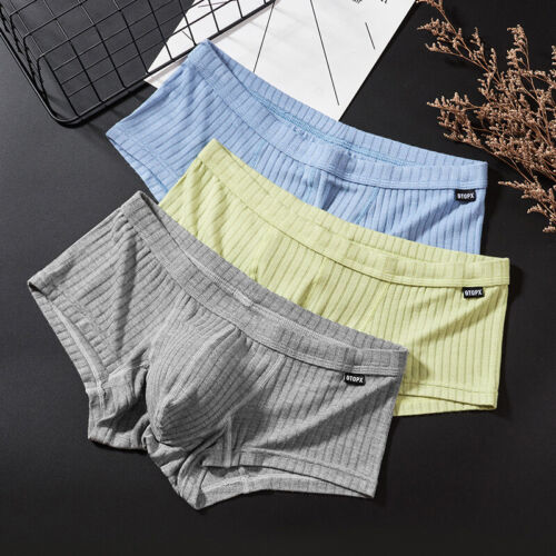 Mens Sexy Underwear Underpants Soft Boxers Shorts Briefs Trunks Button Low Rise♡ - Foto 1 di 16
