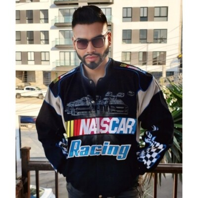 RARE VINTAGE Nascar JH Design Embroidered Twill Racing Jacket