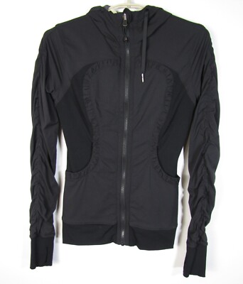 Lululemon Women's Size 4 Black Grey REVERSIBLE Dance Studio Jacket Lululemon Women's Size 4 Black Grey REVERSIBLE Dance Studio Jacket