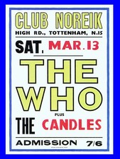 The Who Noreik Tottenham 16" x 12" Photo Repro Concert Poster