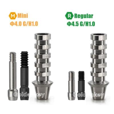 Dental Non-Hex ET Temporary Abutment Mini Regular Ti Screws EbonyGold Osstem 4.0