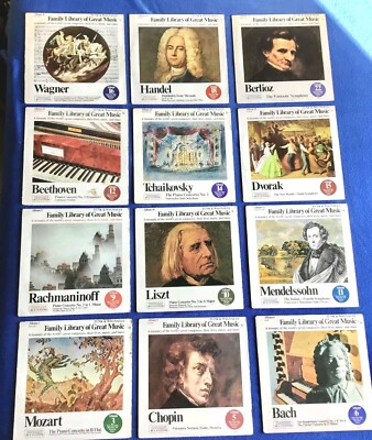 Family Library of Great Music Circa 1990 - 12 Vinyl Records - Classical Music 