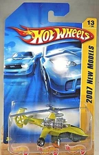 2007 Hot Wheels #13 New Models 13/36 SKY KNIFE Olive Variation w/Chrome MW 5 Sp