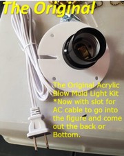 1 New Replacement Blow Mold Light Kit 3.5 Custom White Acrylic Disc ww/8ft Cord