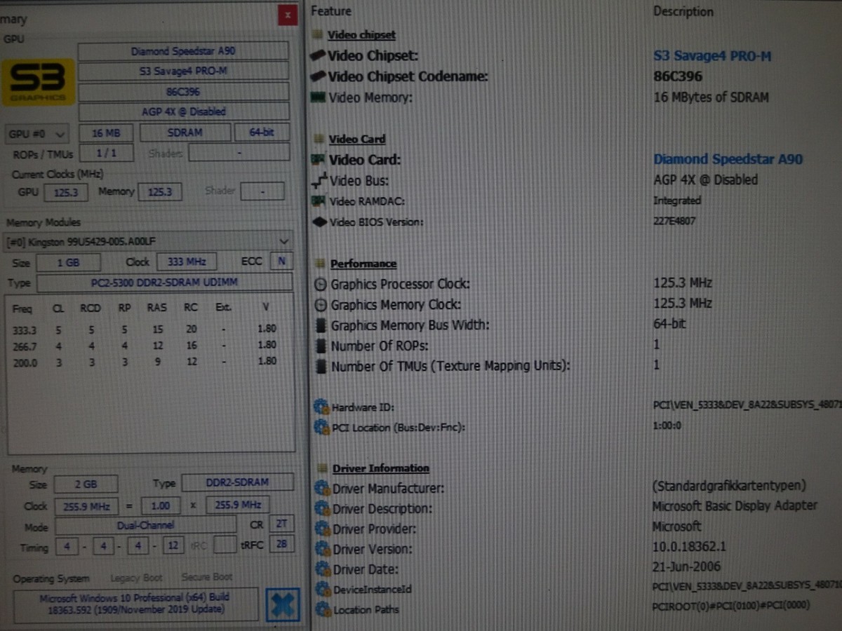 Scheda Video Vintage Diamond SpeedStar A90 – AGP 4x/2x, Chip S3 Savage4, Nuovo Vecchio Stock