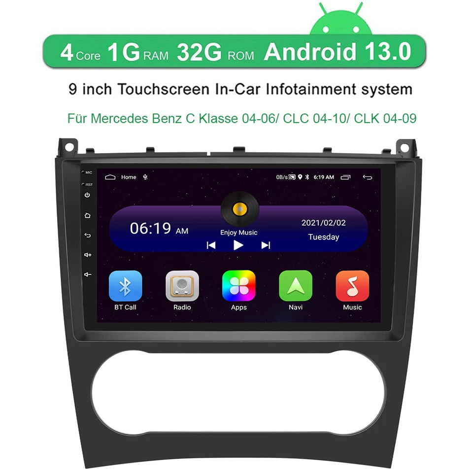 DAB+ Für Mercedes Benz C/CLC CL203 CLK C209 Android 13 NAVI GPS Autoradio RDS BT - Bild 3 von 4
