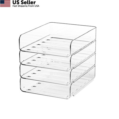 FANXIYQ 4-Tier Acrylic Paper Tray 12.6'' x 9.6'' x 11'', 4-tier-vertical