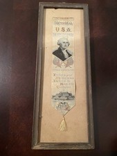 1876 Centennial George Washington Philadelphia 1776 Souvenir Ribbon