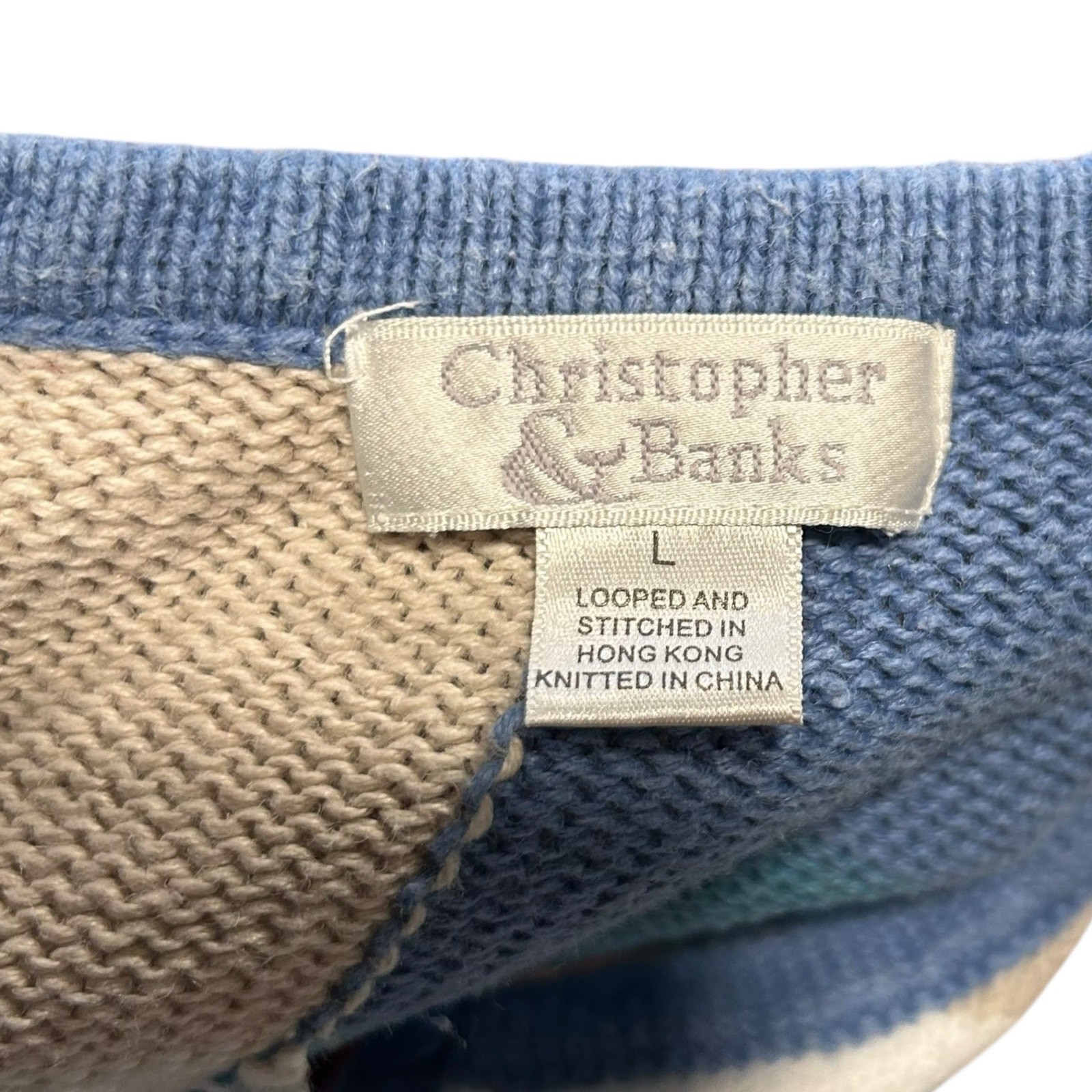 Patchwork Checked Knit Short Sleeve Cardigan Wome… - image 7