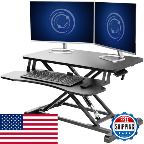 Vivo 32 Inch Desk Converter K Series Height Adjustable Sit To Stand Riser Dual