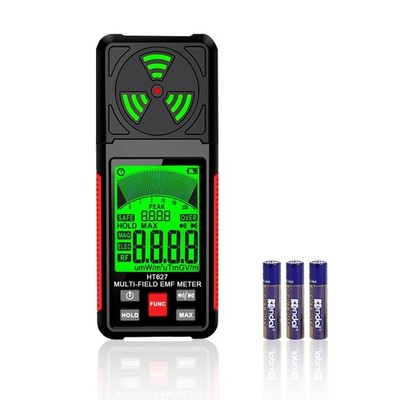 EMF Meter, 3-in-1 Portable Electromagnetic Field Radiation Detector Handheld ...